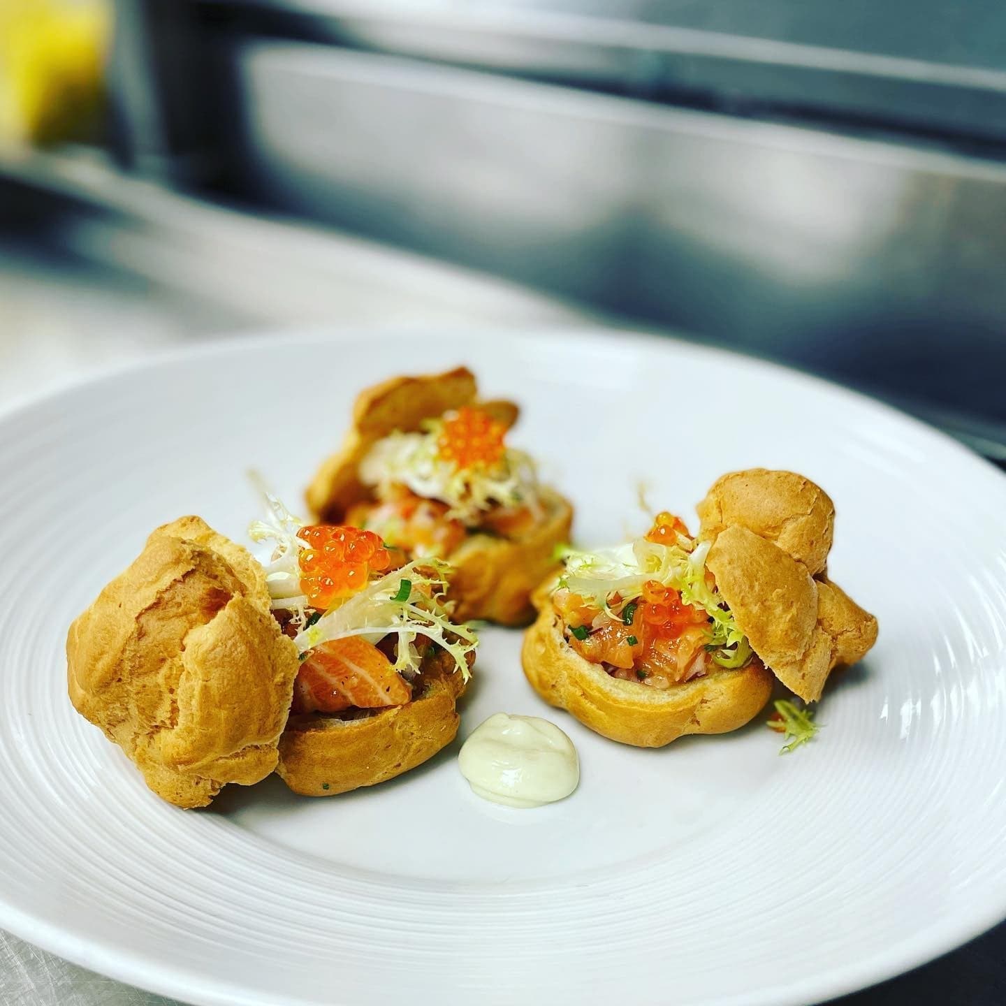 Salmon Tartare Gougères